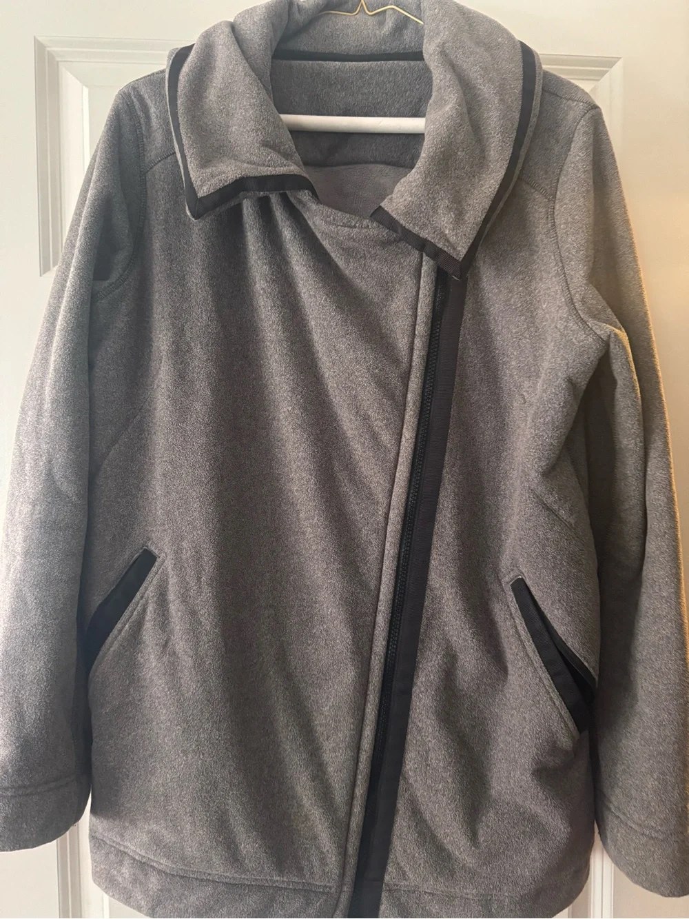 lululemon athletica Gray Asymmetrical Zip Moto